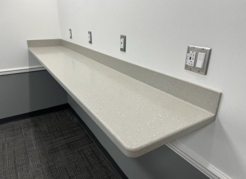 Custom made laminate cabinetry for a doctor