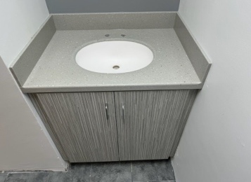 Custom made laminate cabinetry for a doctor