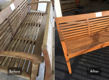 Refinishing benches